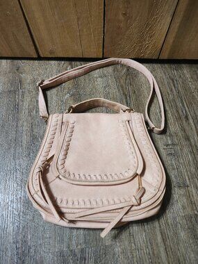 Kiss me Couture pale pink shoulder bag with detachable strap